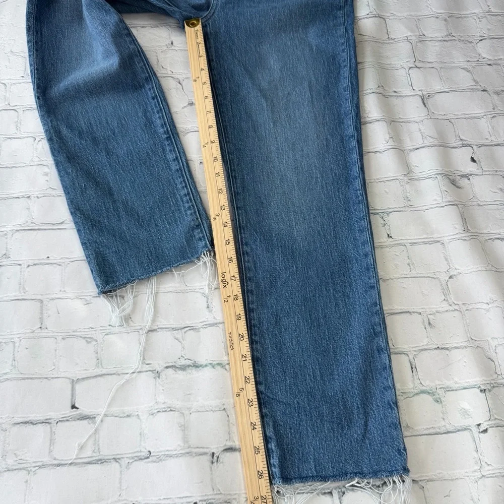 ✅ Madewell High-Rise Blue The perfect Vintage  Jeans frayed hem size 27